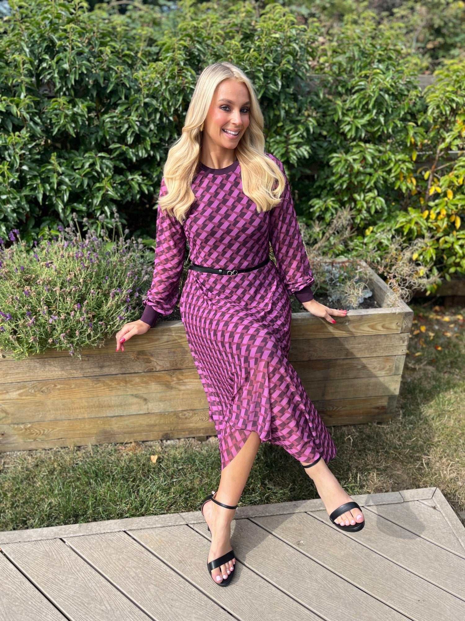 Lilian Dress Burgundy - Image 1