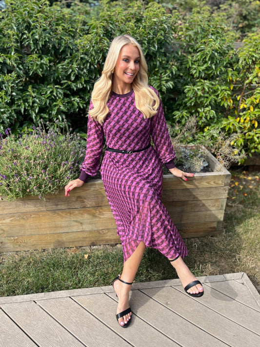 Lilian Dress Burgundy - Image 1