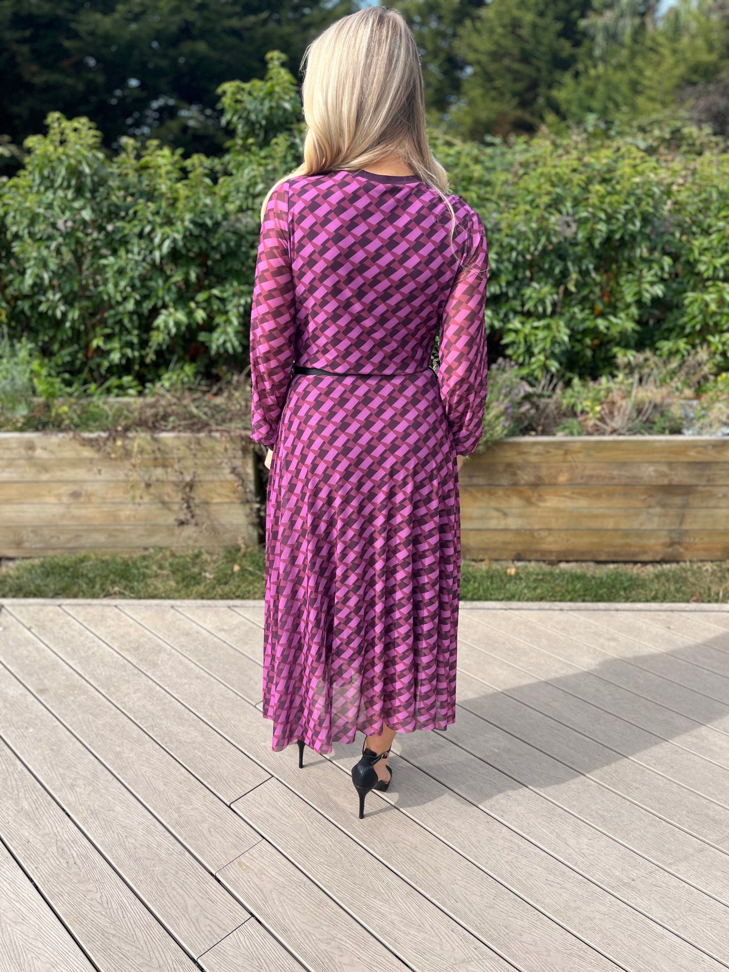 Lilian Dress Burgundy - Image 2