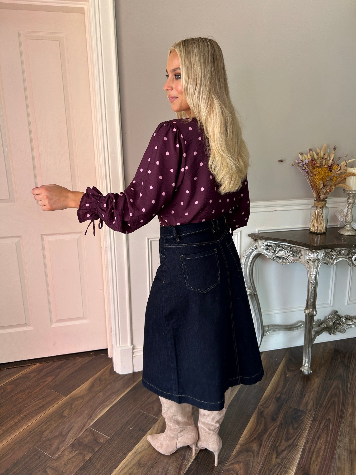 Rachel Denim Skirt - Image 7