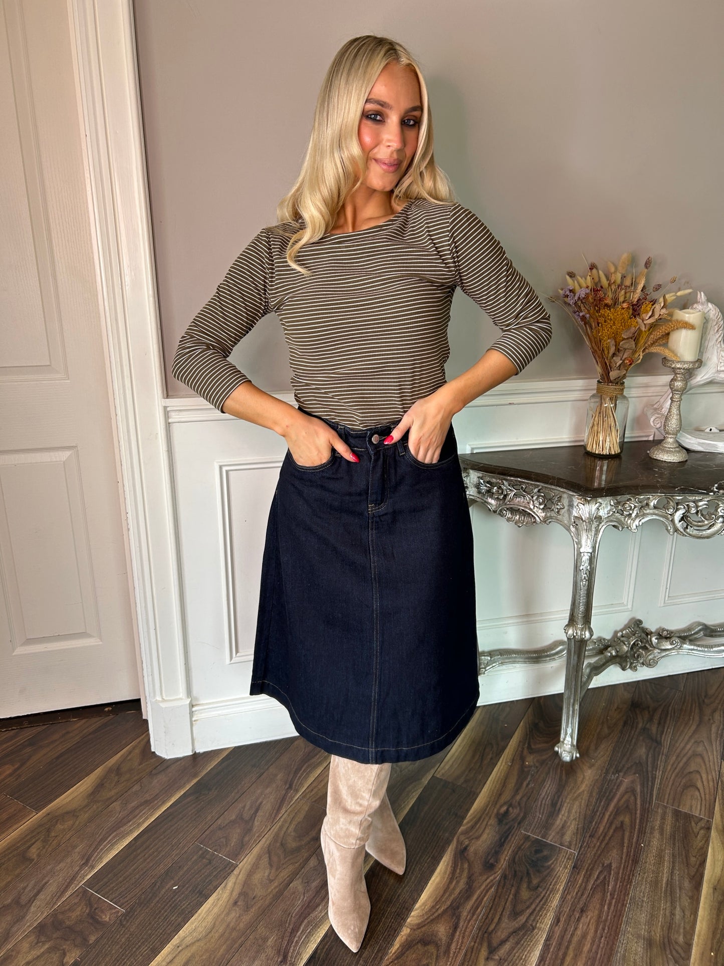 Rachel Denim Skirt - Image 11