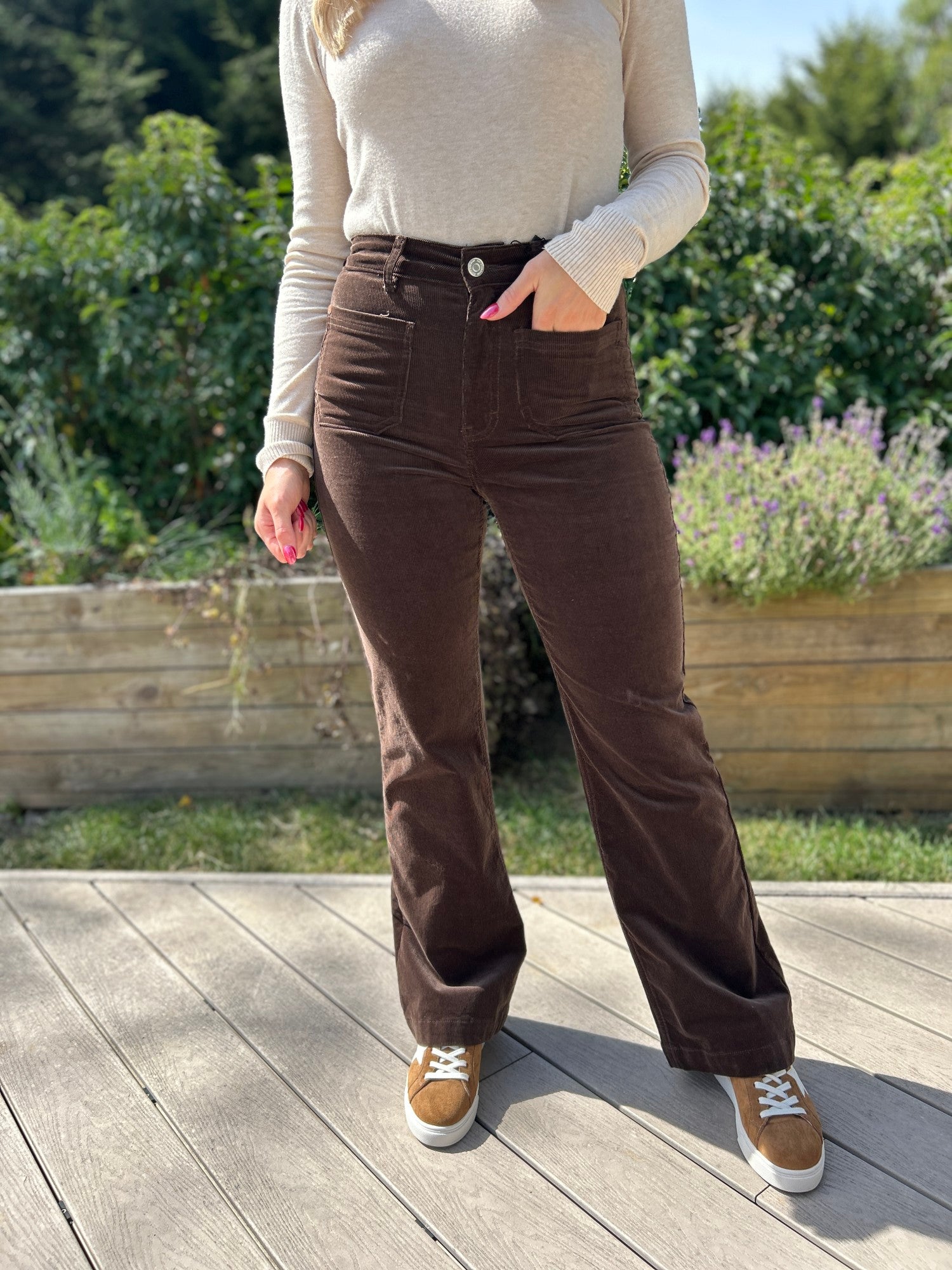 Bridget Cord Mocha Regular - Image 6