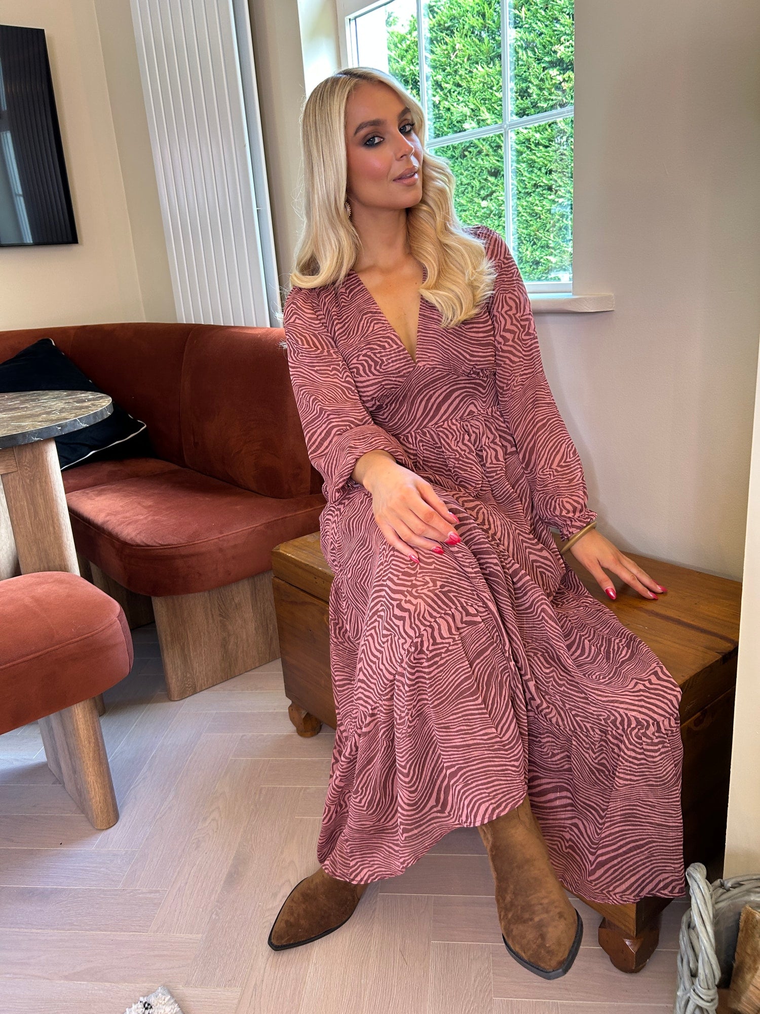 Willow Dress Bordeaux - Image 10