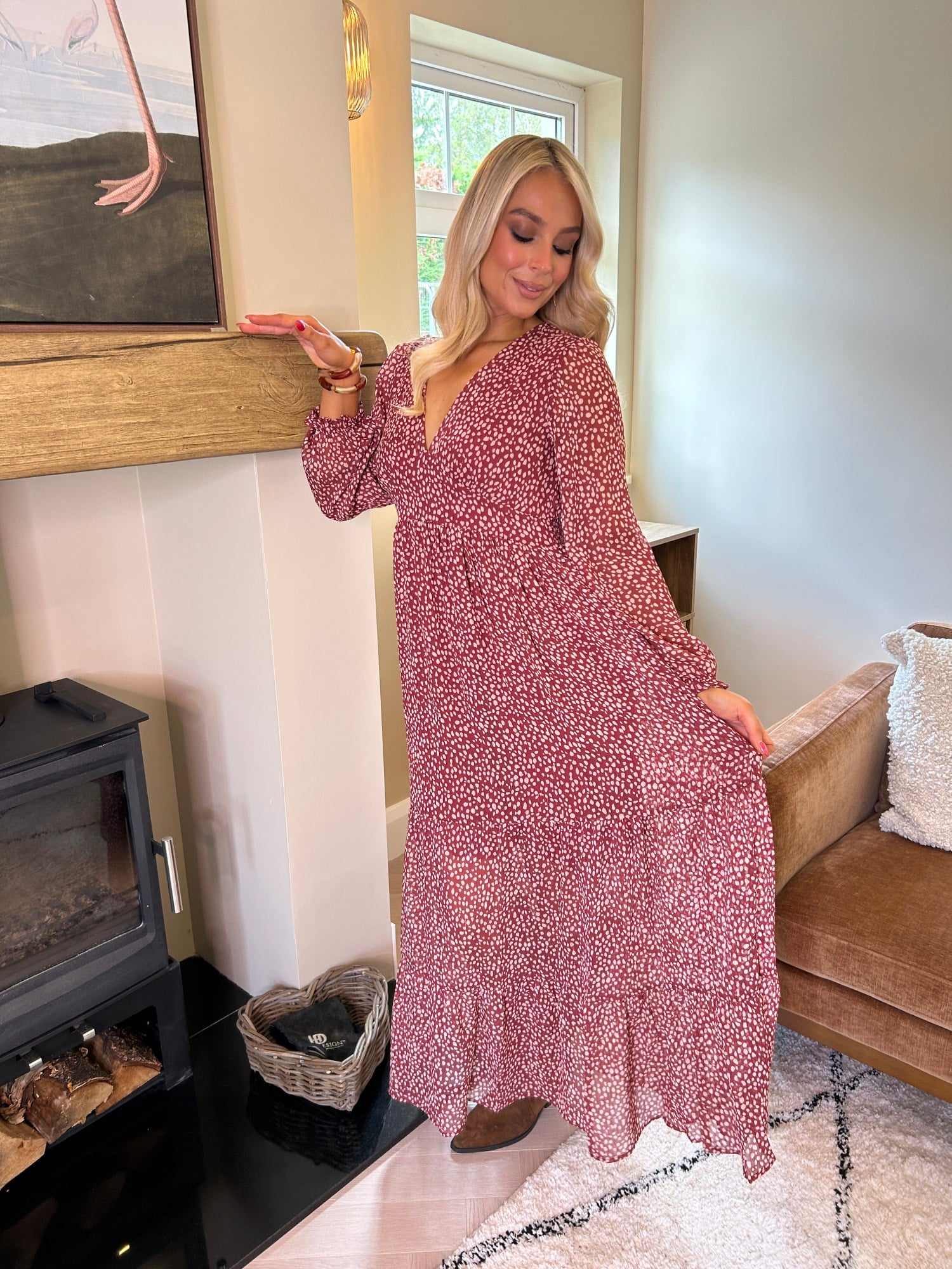 Maple Dress Bordeaux - Image 3