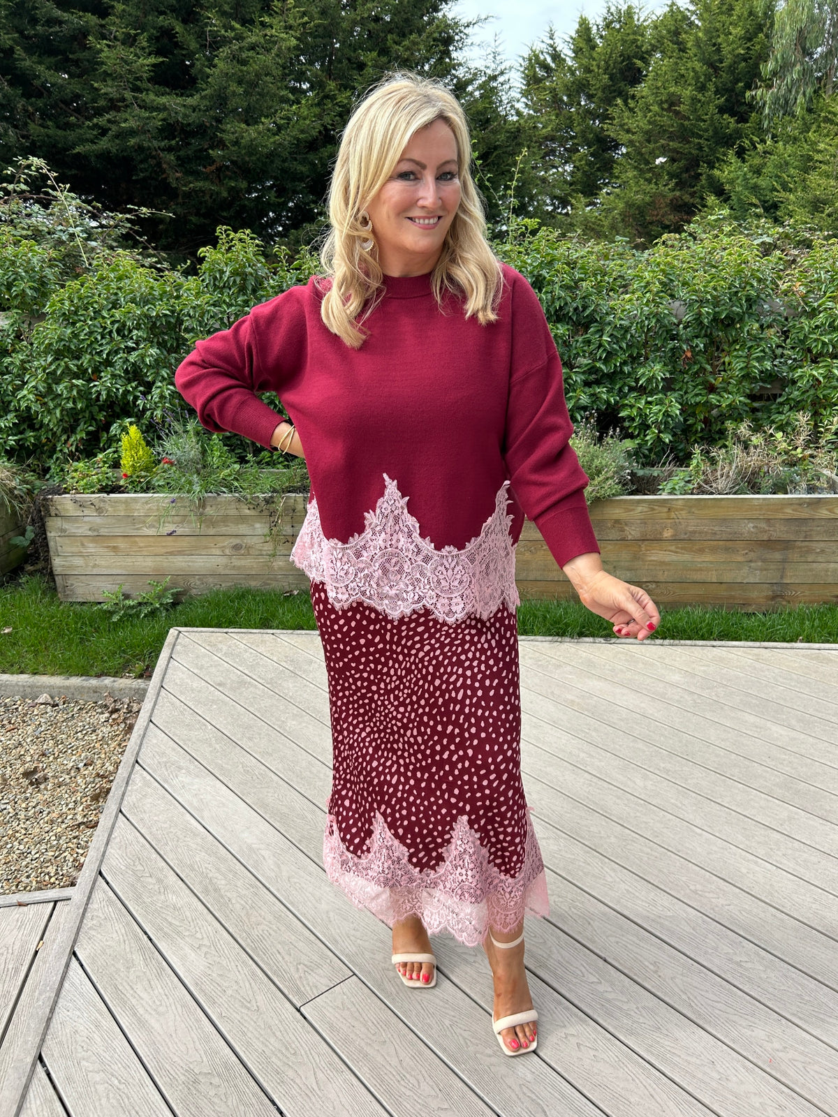 Maeva Skirt Burgundy - Image 15