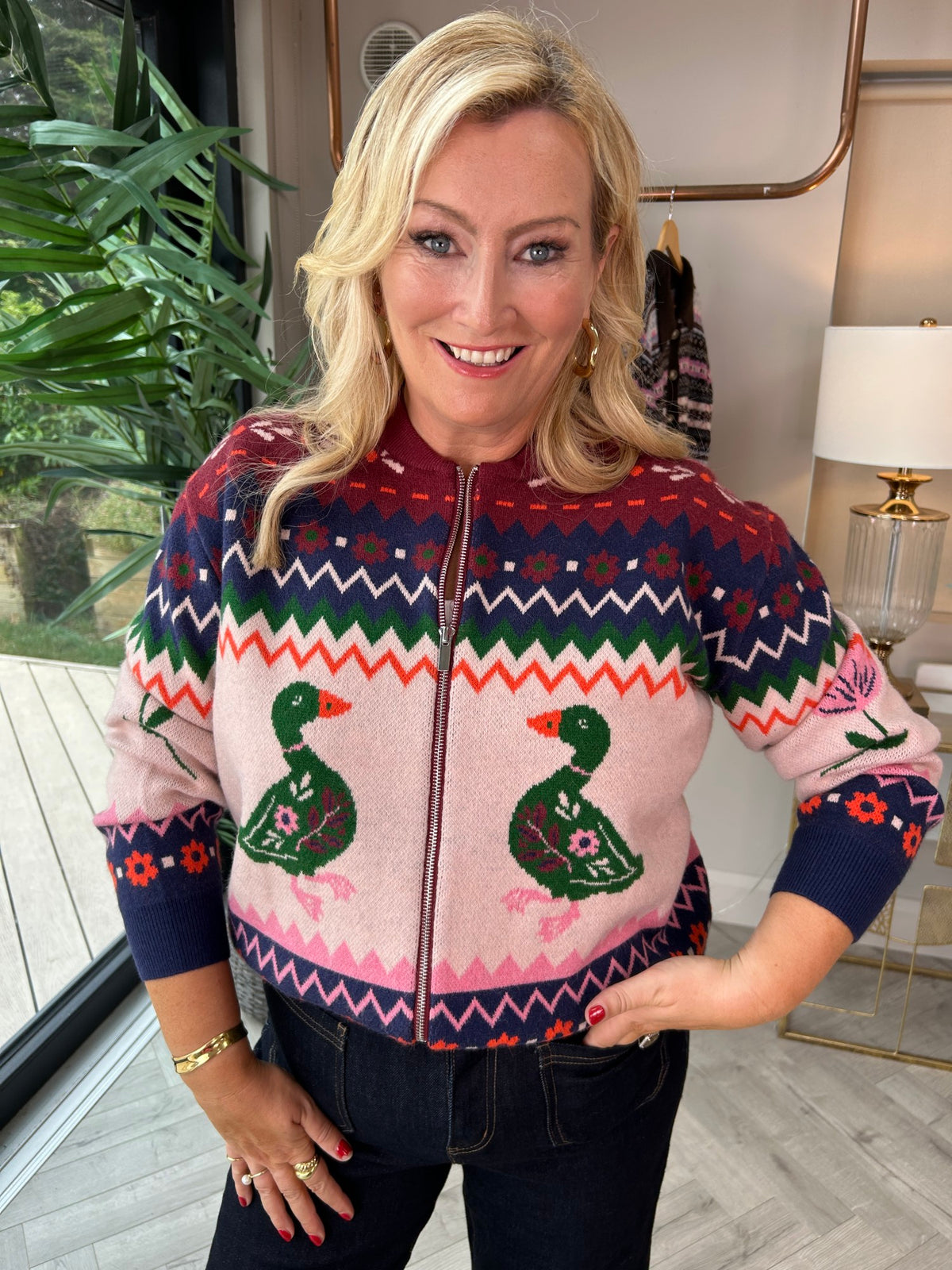 Solana Knitted Duck Bomber - Image 5