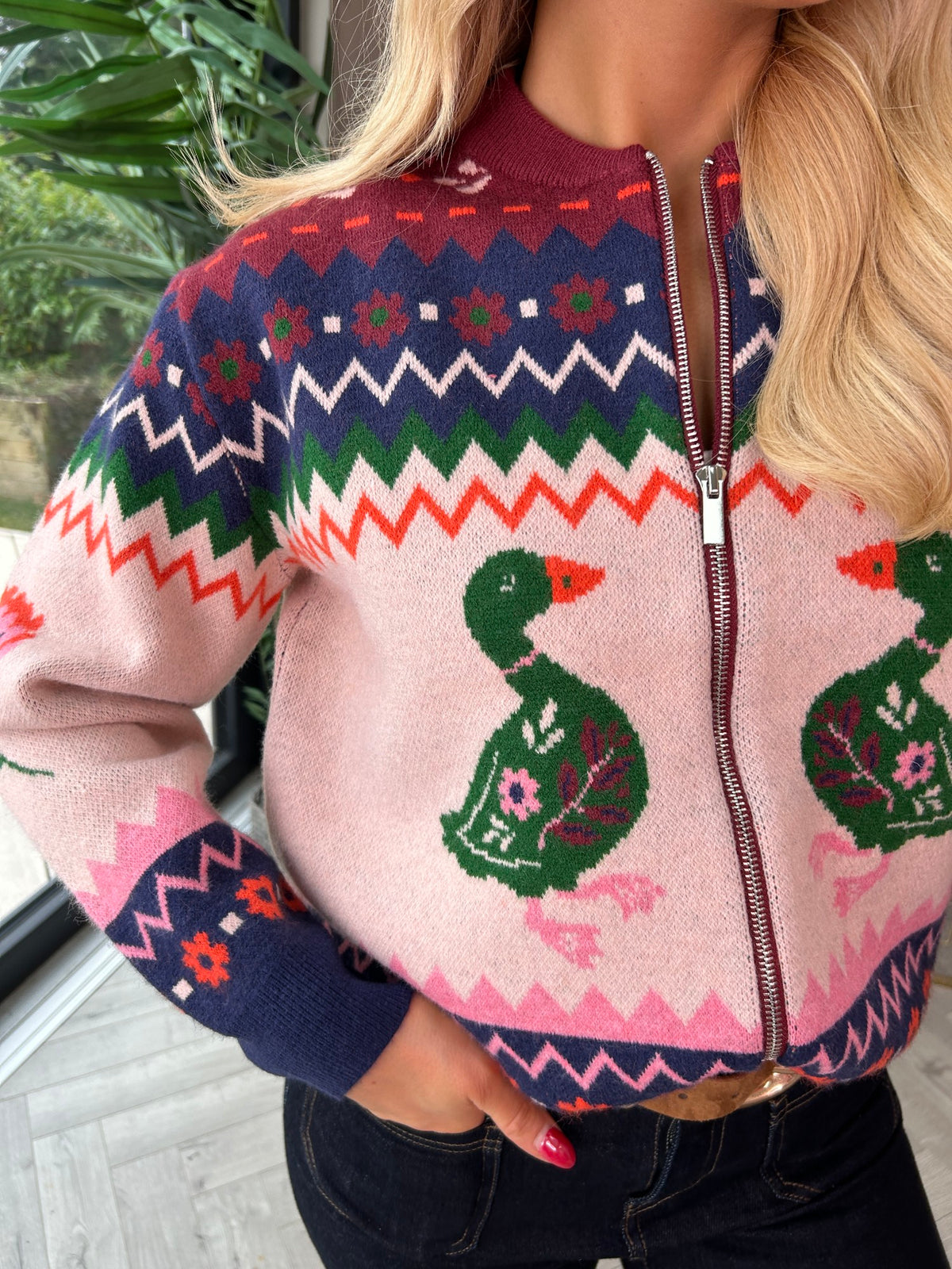 Solana Knitted Duck Bomber - Image 7