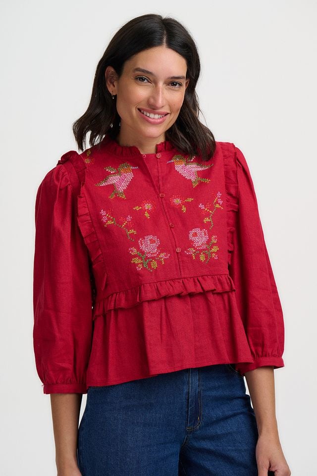 Wilhelmina Frill Blouse - Image 2