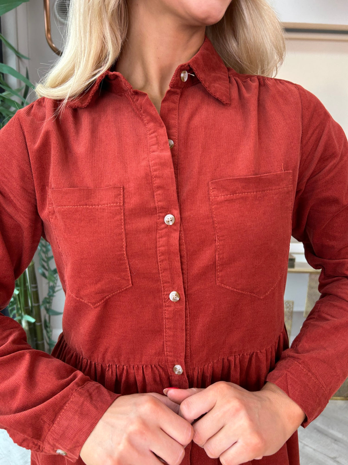 Saskia  Dress Rust - Image 5