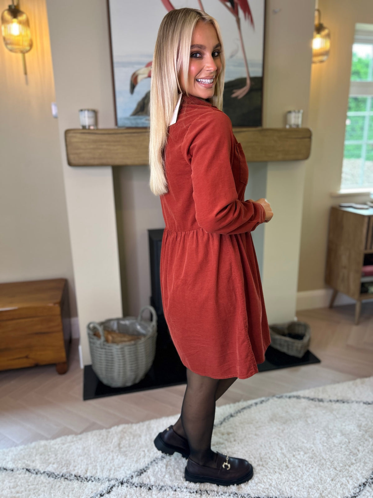Saskia  Dress Rust - Image 9