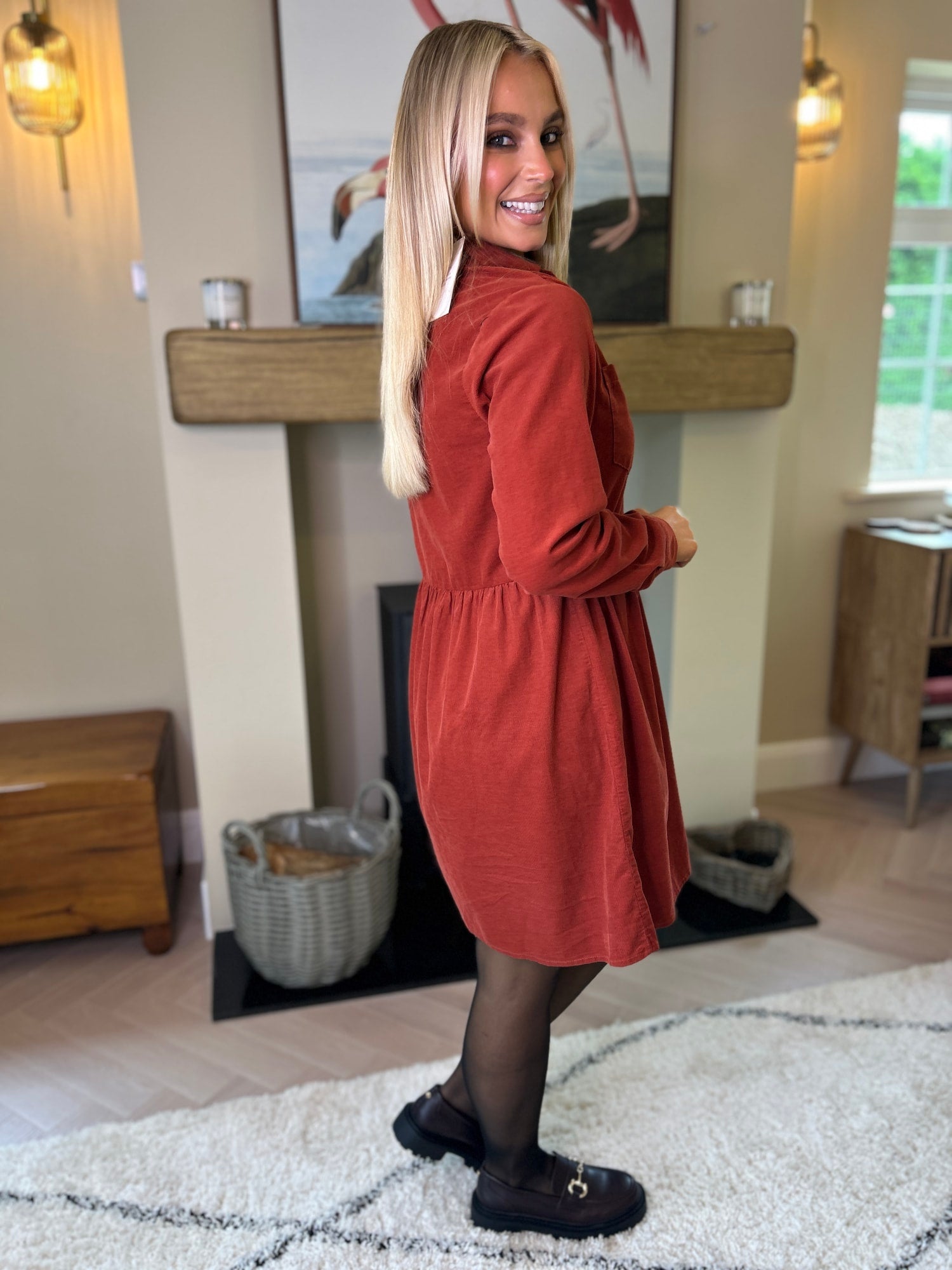 Saskia  Dress Rust - Image 9