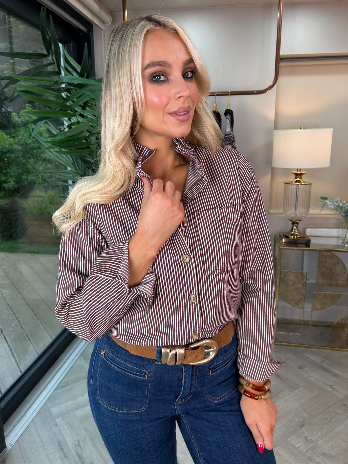 Estelle Shirt Bordeaux - Image 3