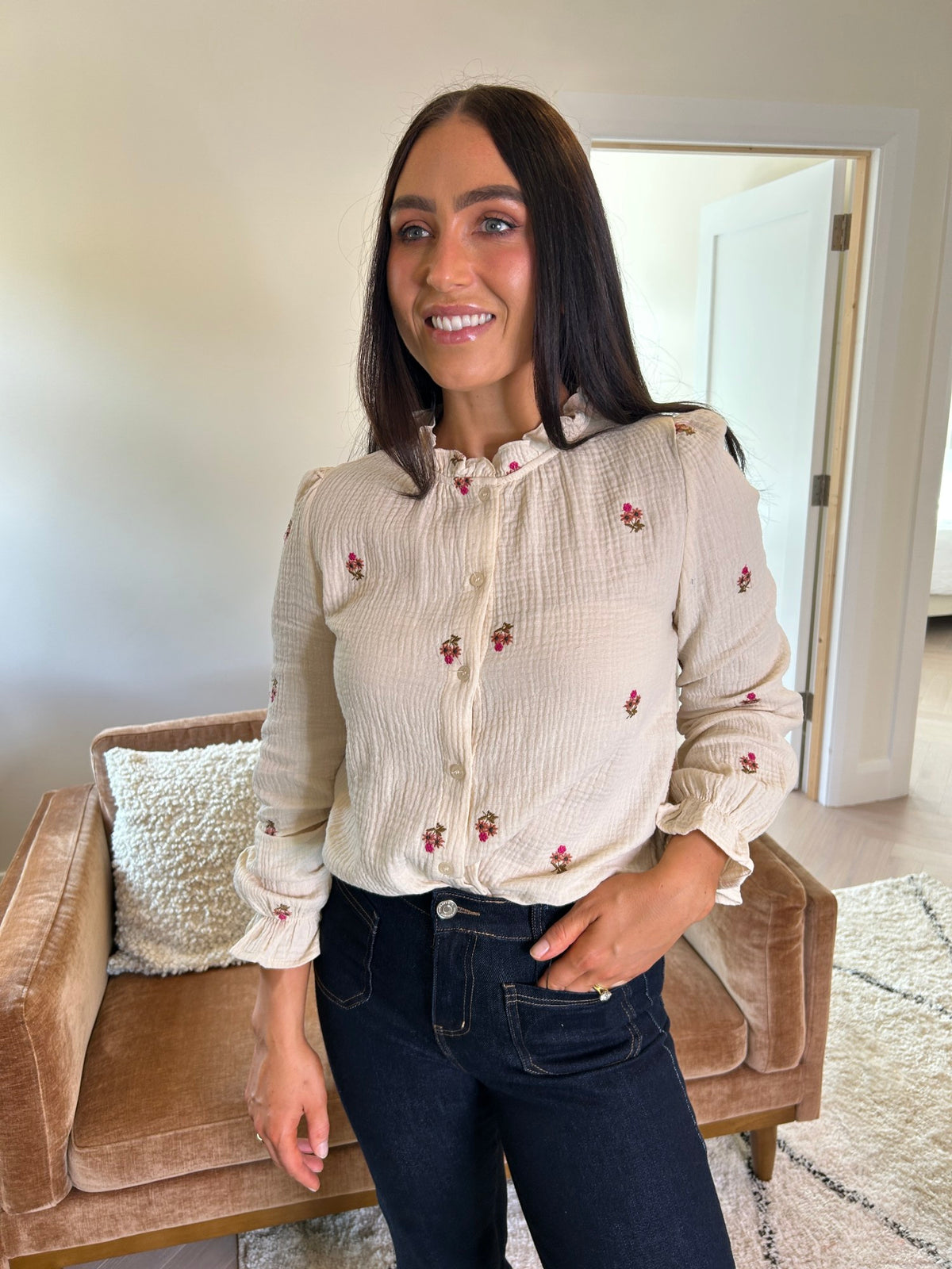 Lorna Blouse Cream - Image 7