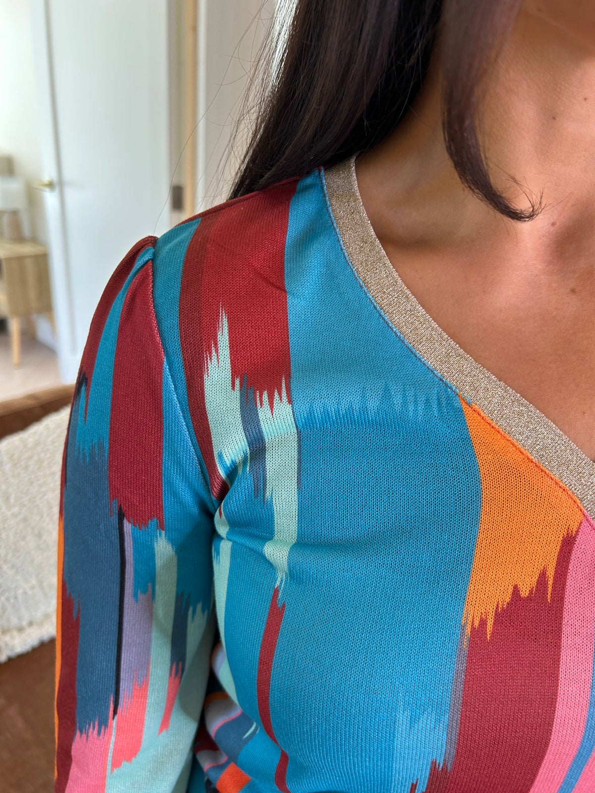Lydia  V Neck Top - Image 2
