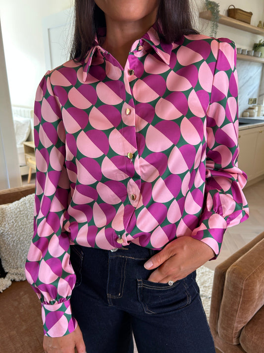 Harper Pink Blouse - Image 1