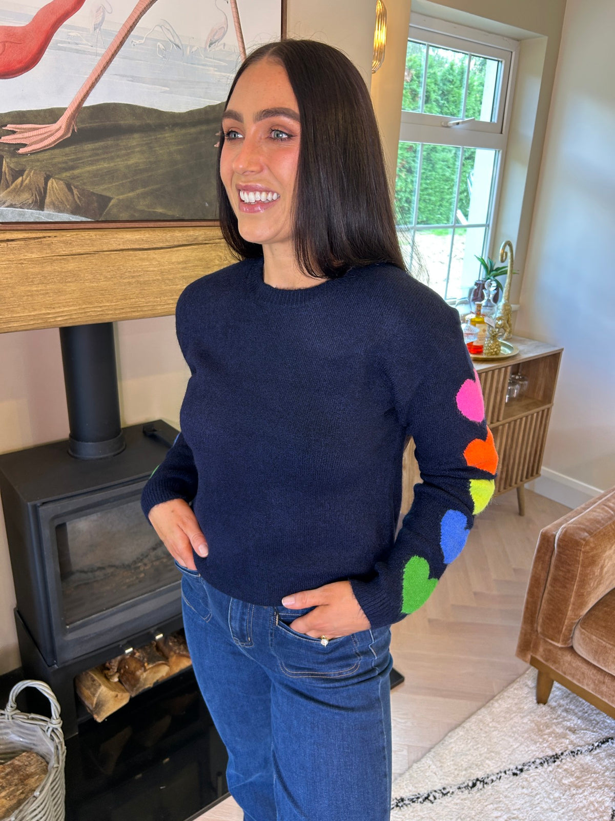 Etta  Heart Sleeve Jumper - Image 2