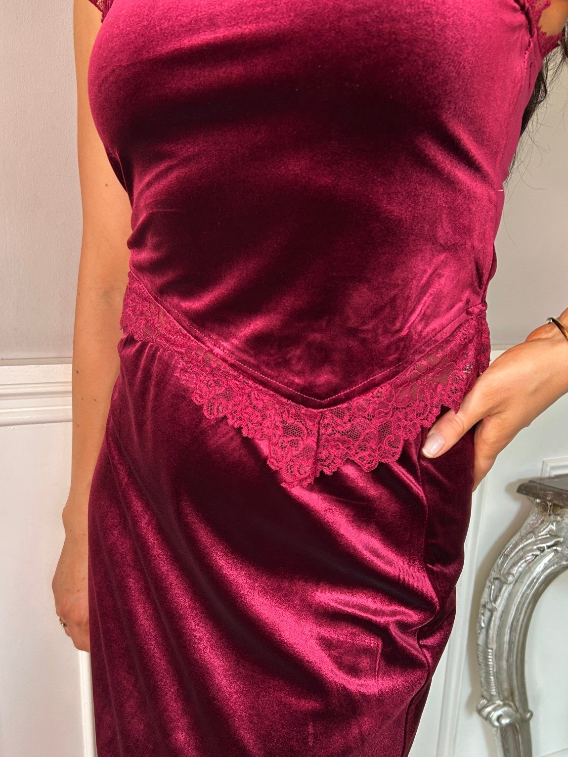 Burgundy Velvet Top - Image 2