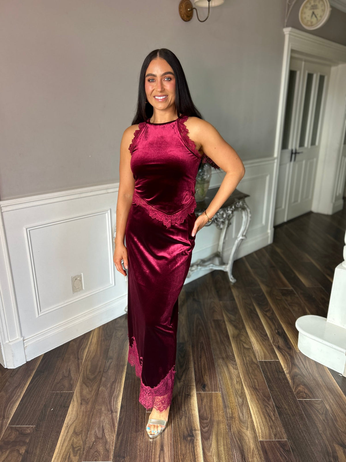 Burgundy Velvet Top - Image 4