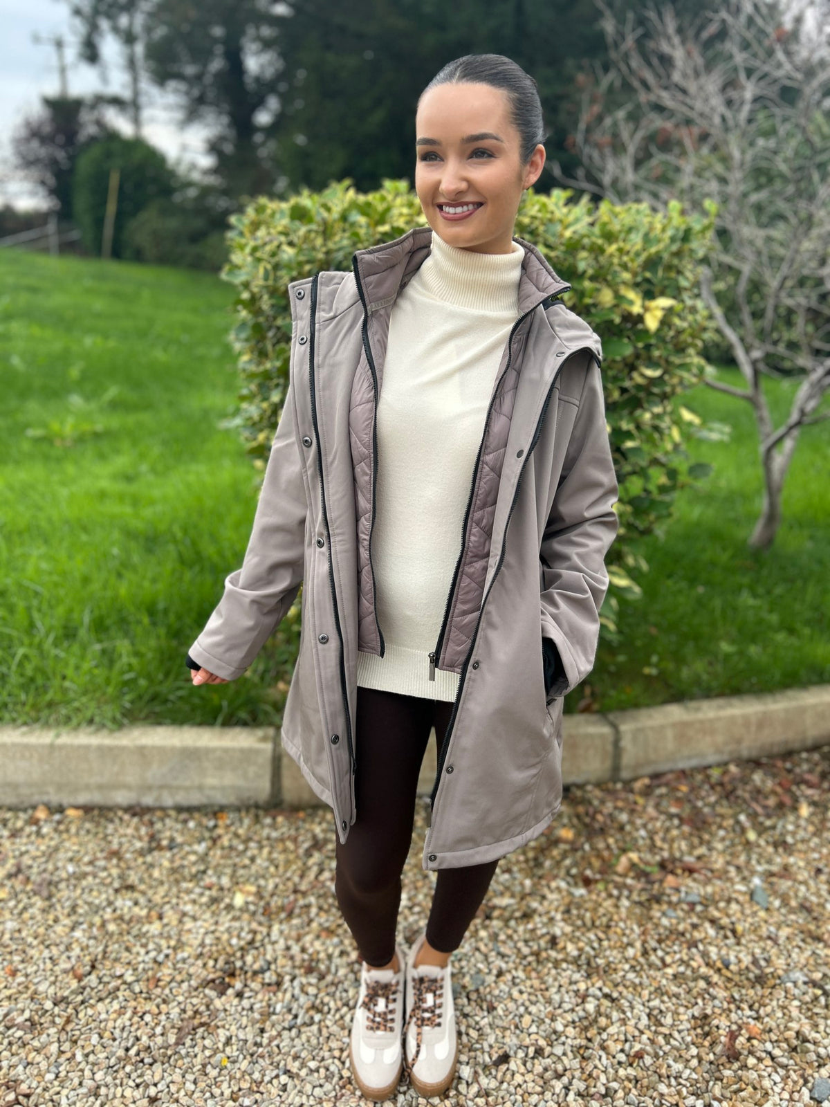 Elsie Coat Taupe - Image 1