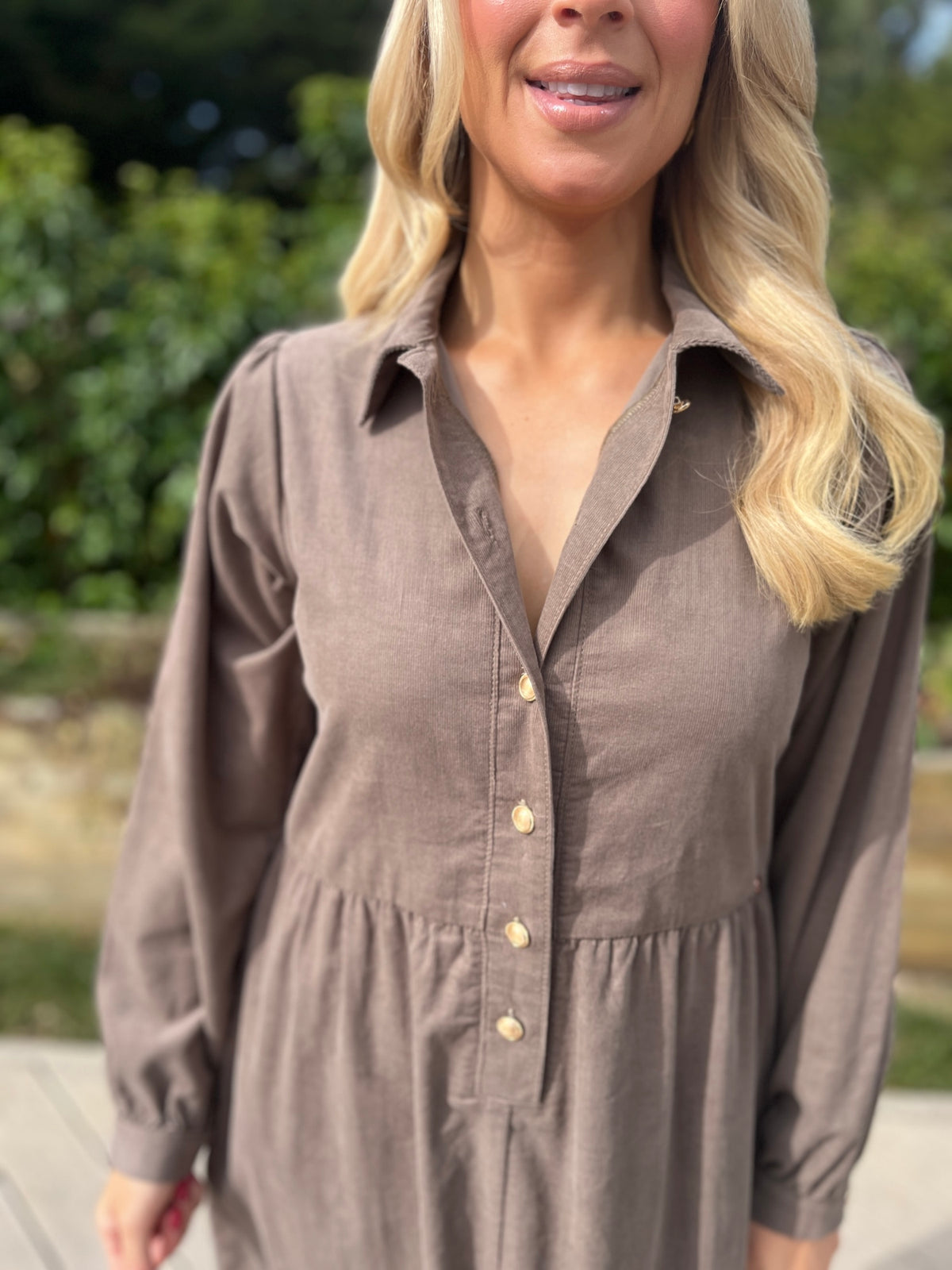 Hazel Shirt Dress Biscuit - Image 1