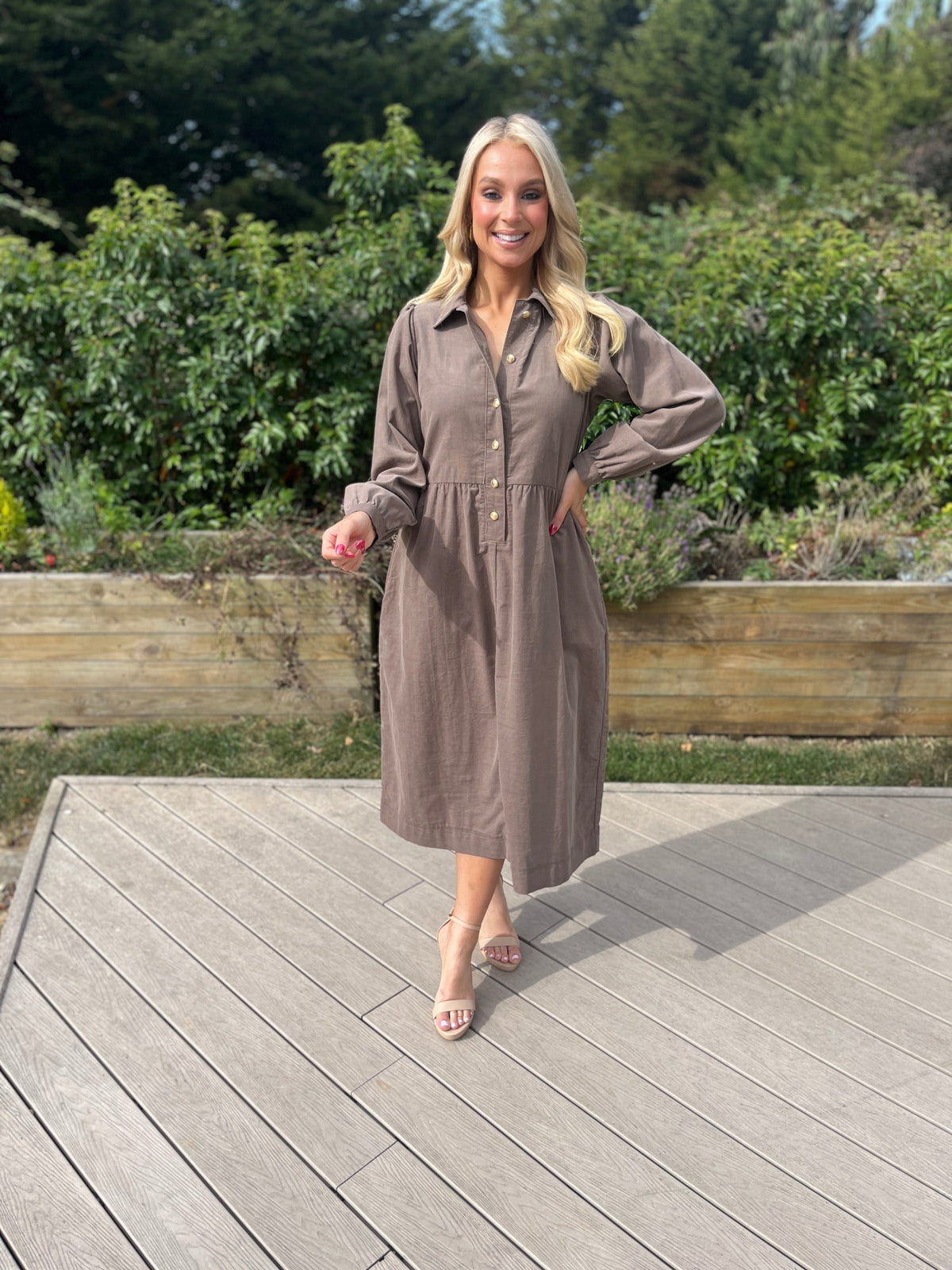 Hazel Shirt Dress Biscuit - Image 6