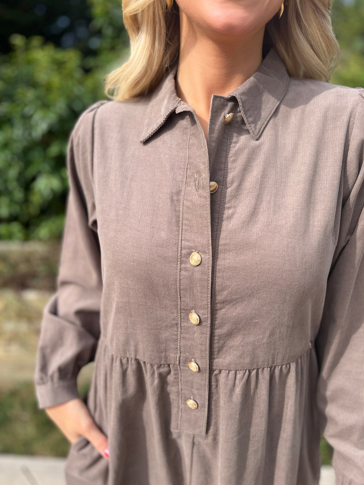 Hazel Shirt Dress Biscuit - Image 7