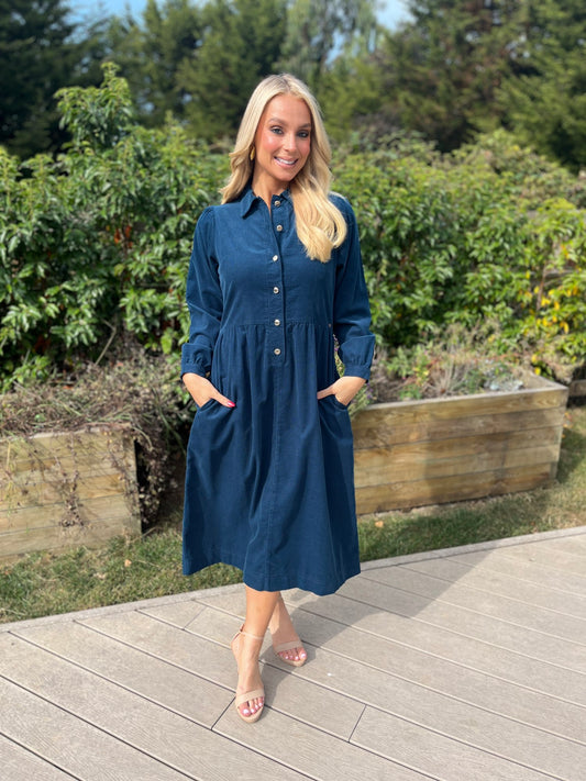 Hazel Shirt Dress Teal - Image unknown