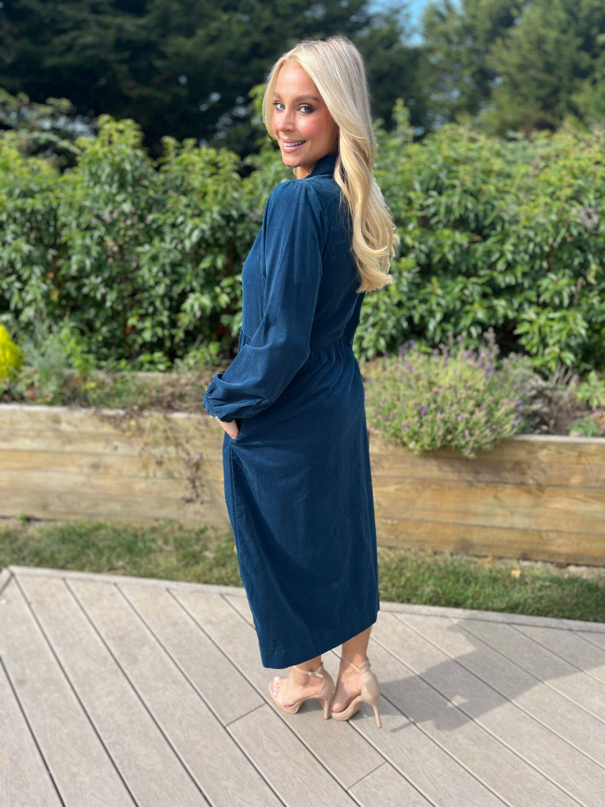 Hazel Shirt Dress Teal - Image 2