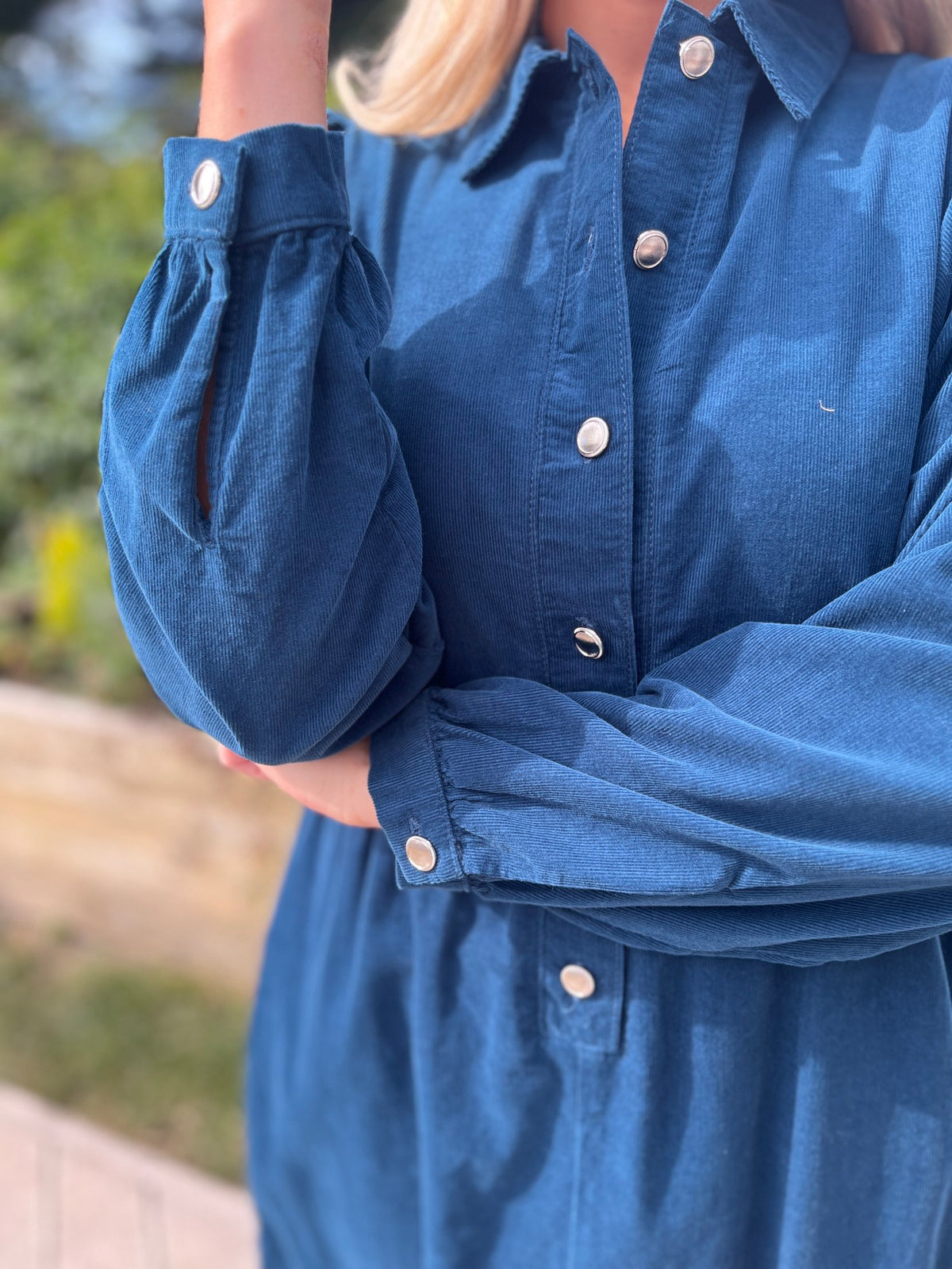 Hazel Shirt Dress Teal - Image 1