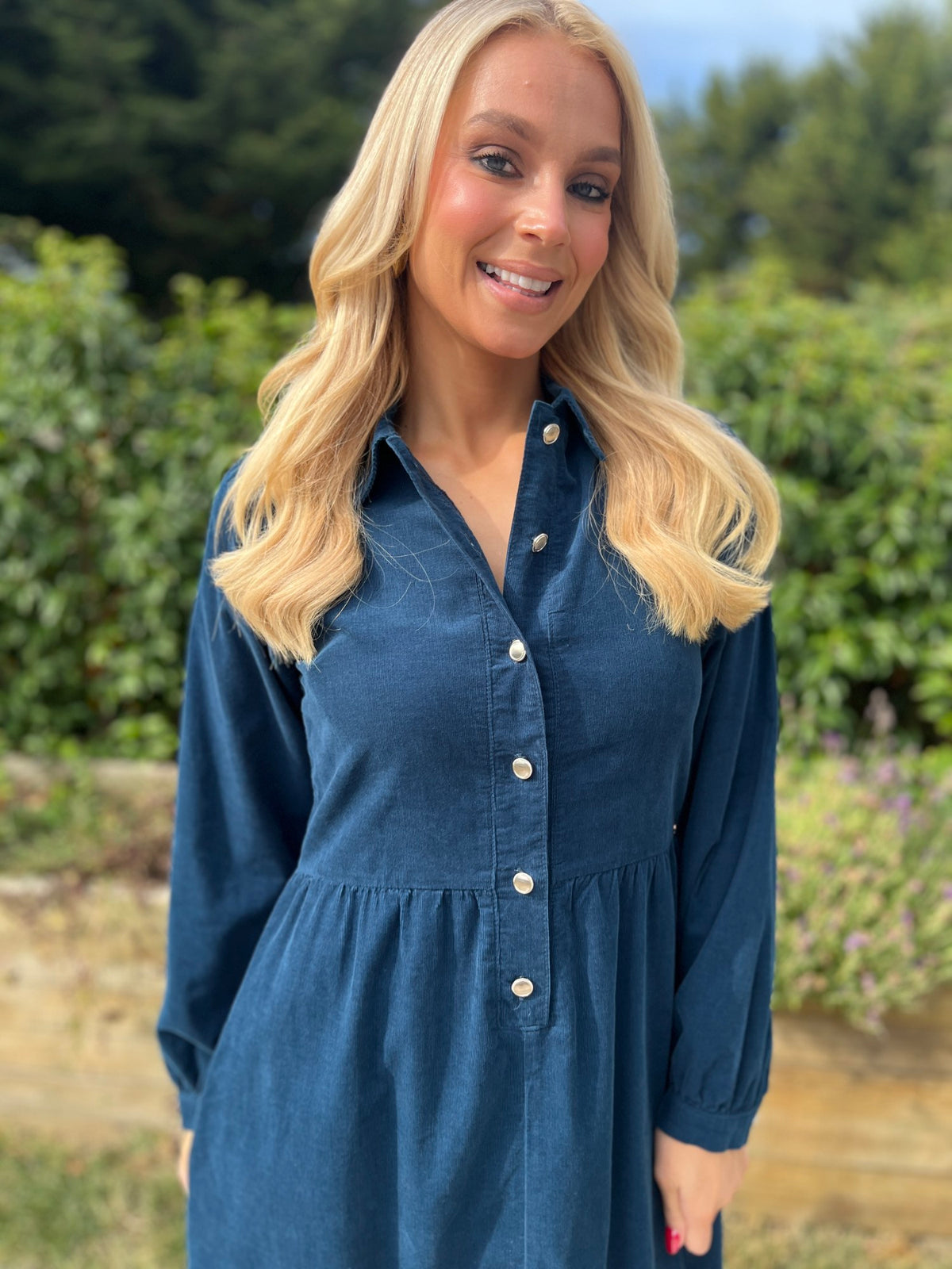 Hazel Shirt Dress Teal - Image 8