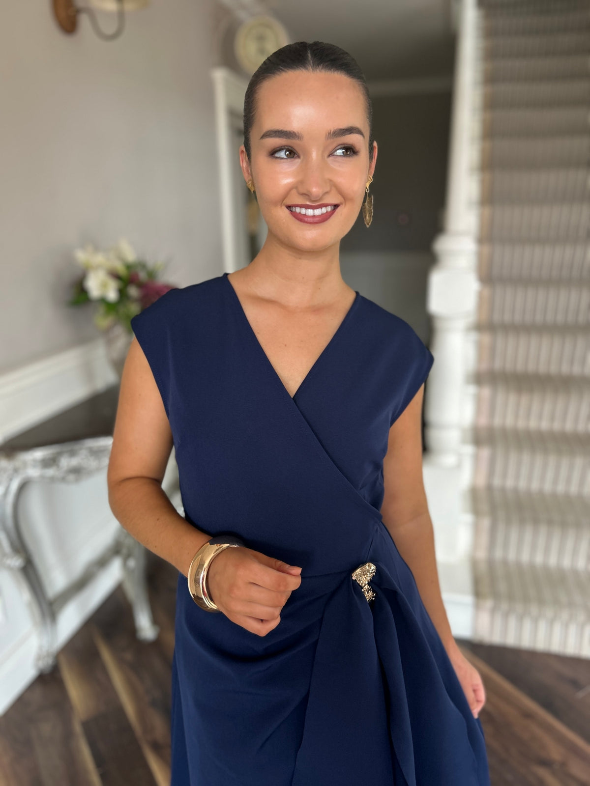 Annette Dress Navy - Image 4