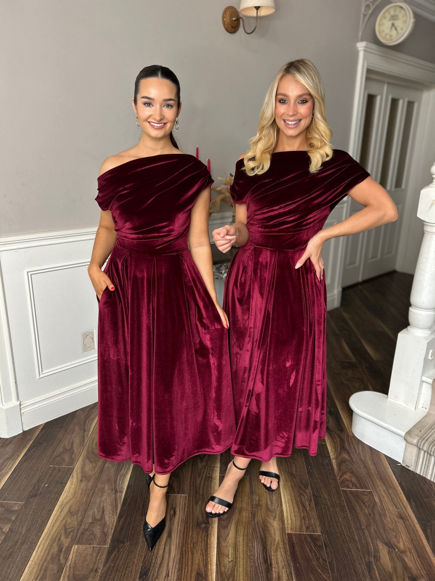 Betty Velvet Dress Berry  - Image unknown