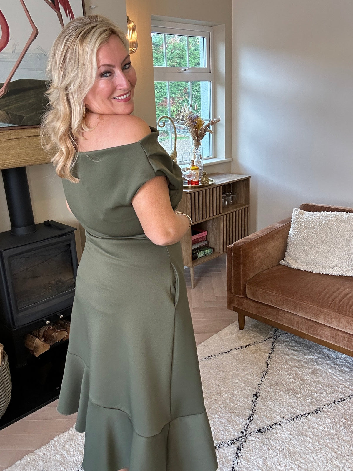 Felicity Asymmetric Frill Dress - Image 1
