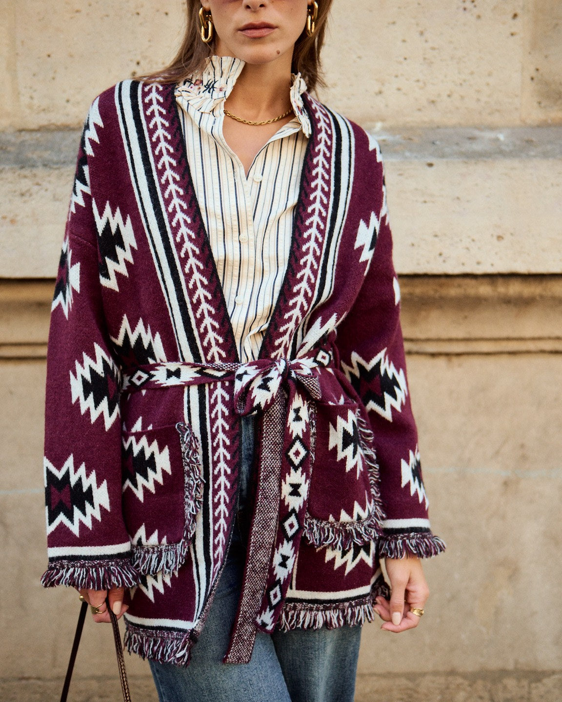 Harley Bordeaux Cardigan - Image 4