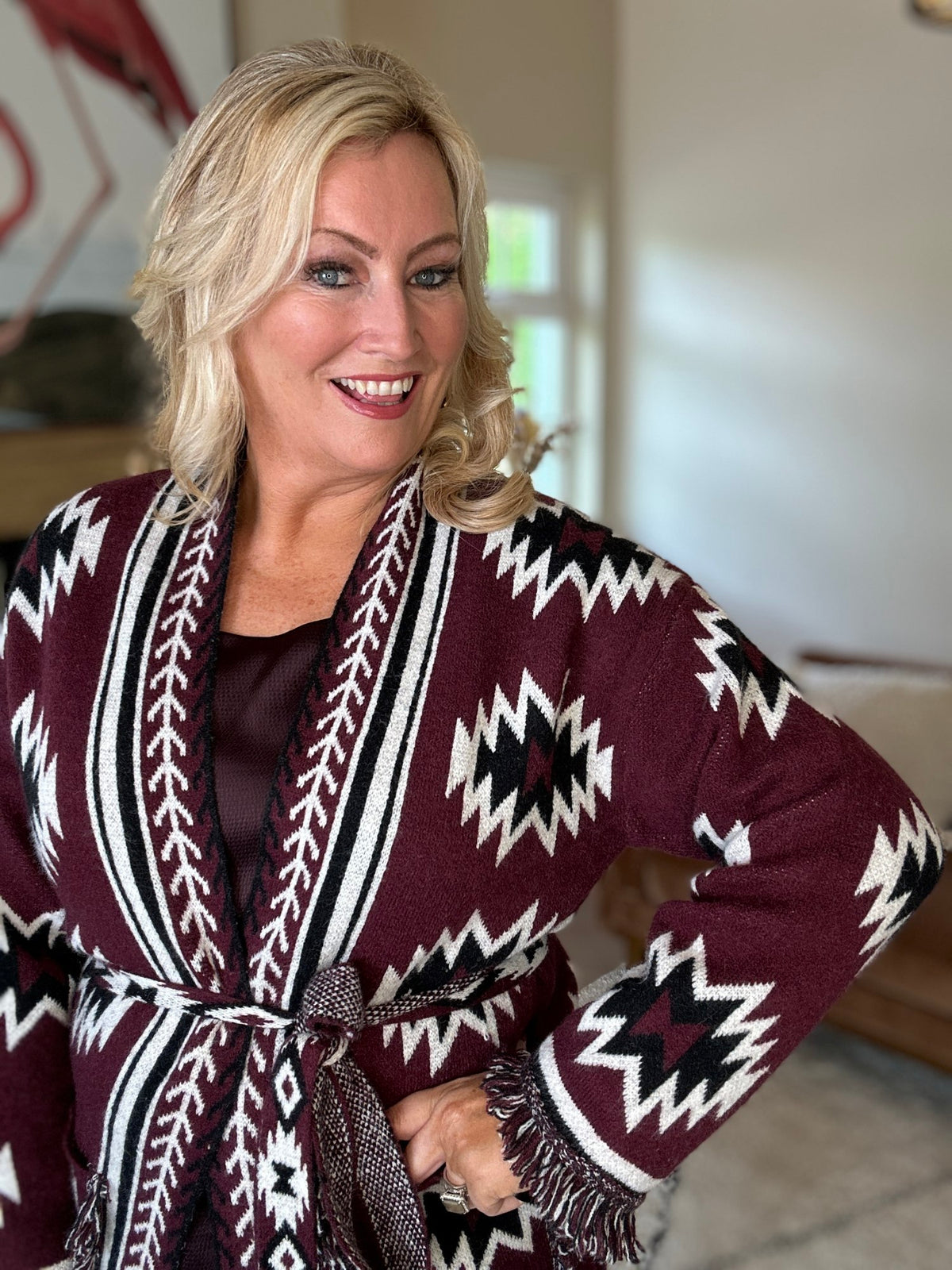 Harley Bordeaux Cardigan - Image 1