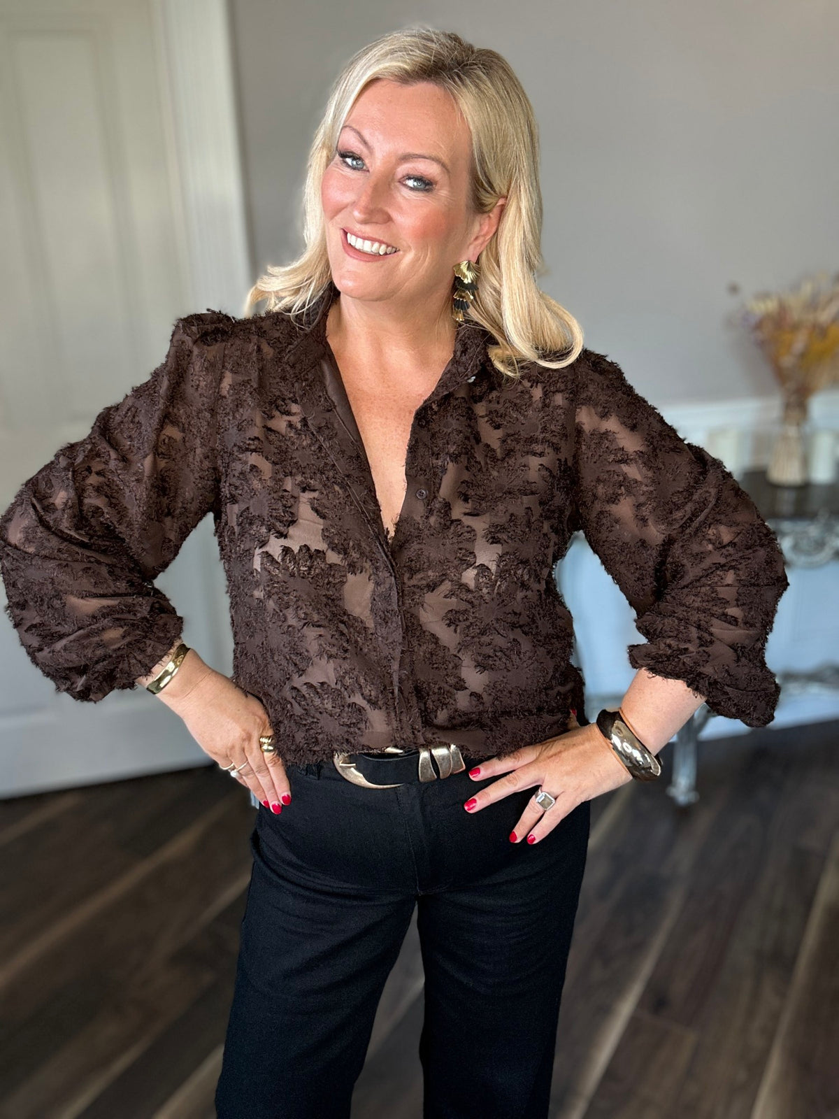 Daisy Blouse Brown - Image unknown