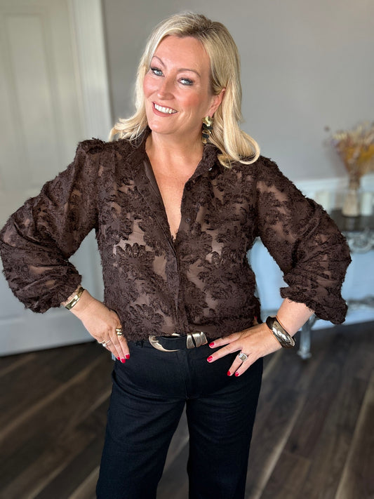 Daisy Blouse Brown - Image unknown