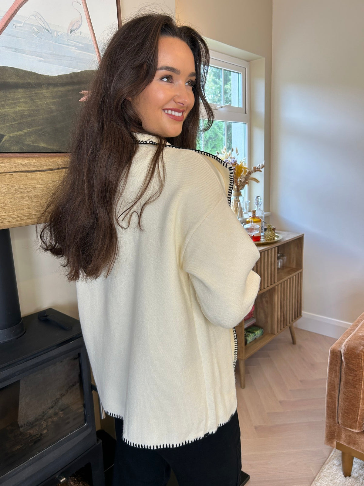 Sloane Cardigan Ecru - Image unknown