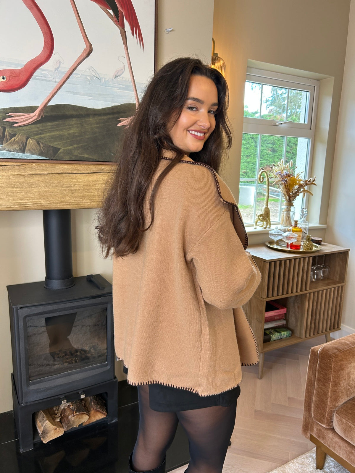 Sloane Cardigan Camel - Image unknown