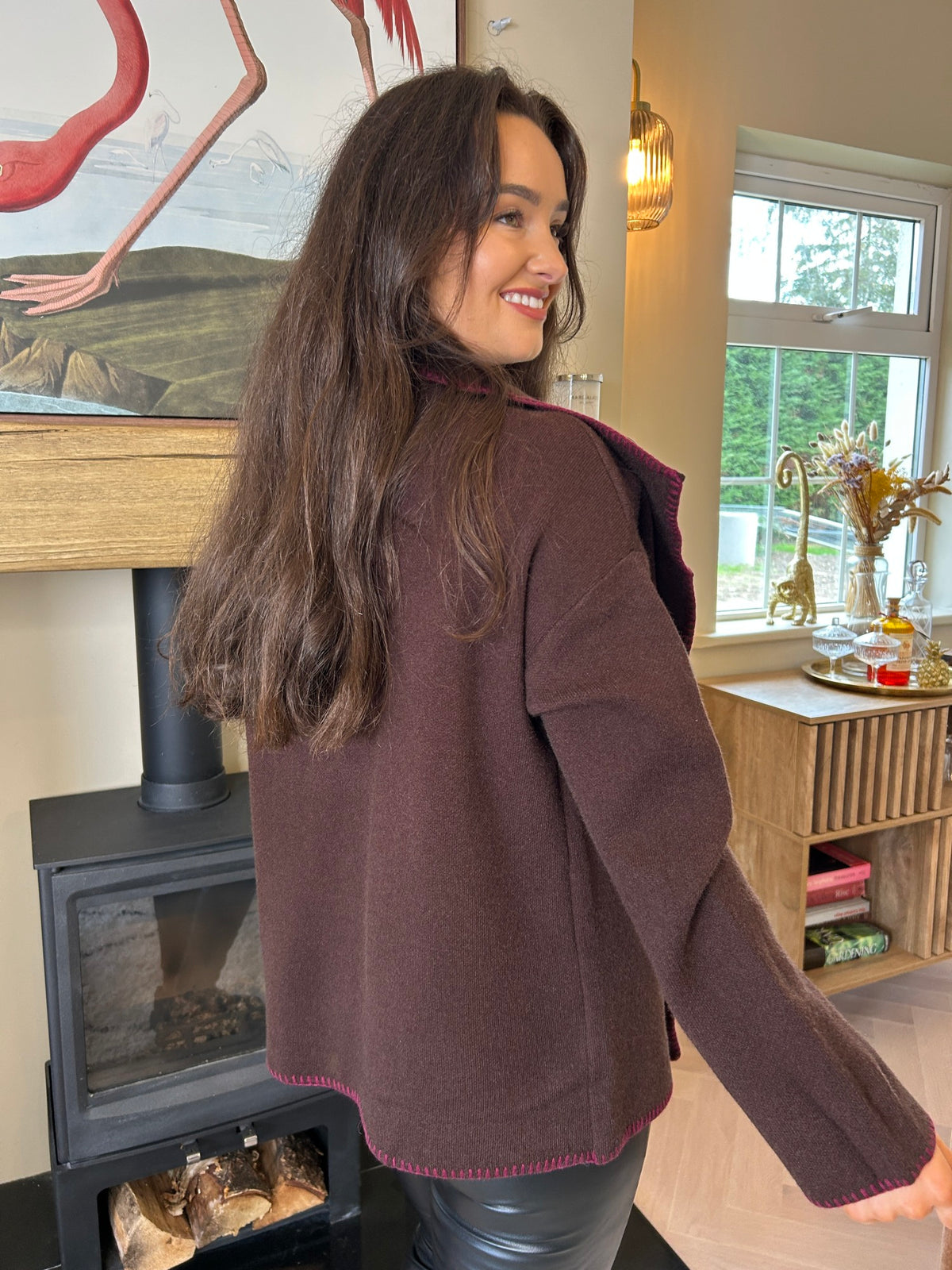 Sloane Cardigan Chocolate - Image unknown