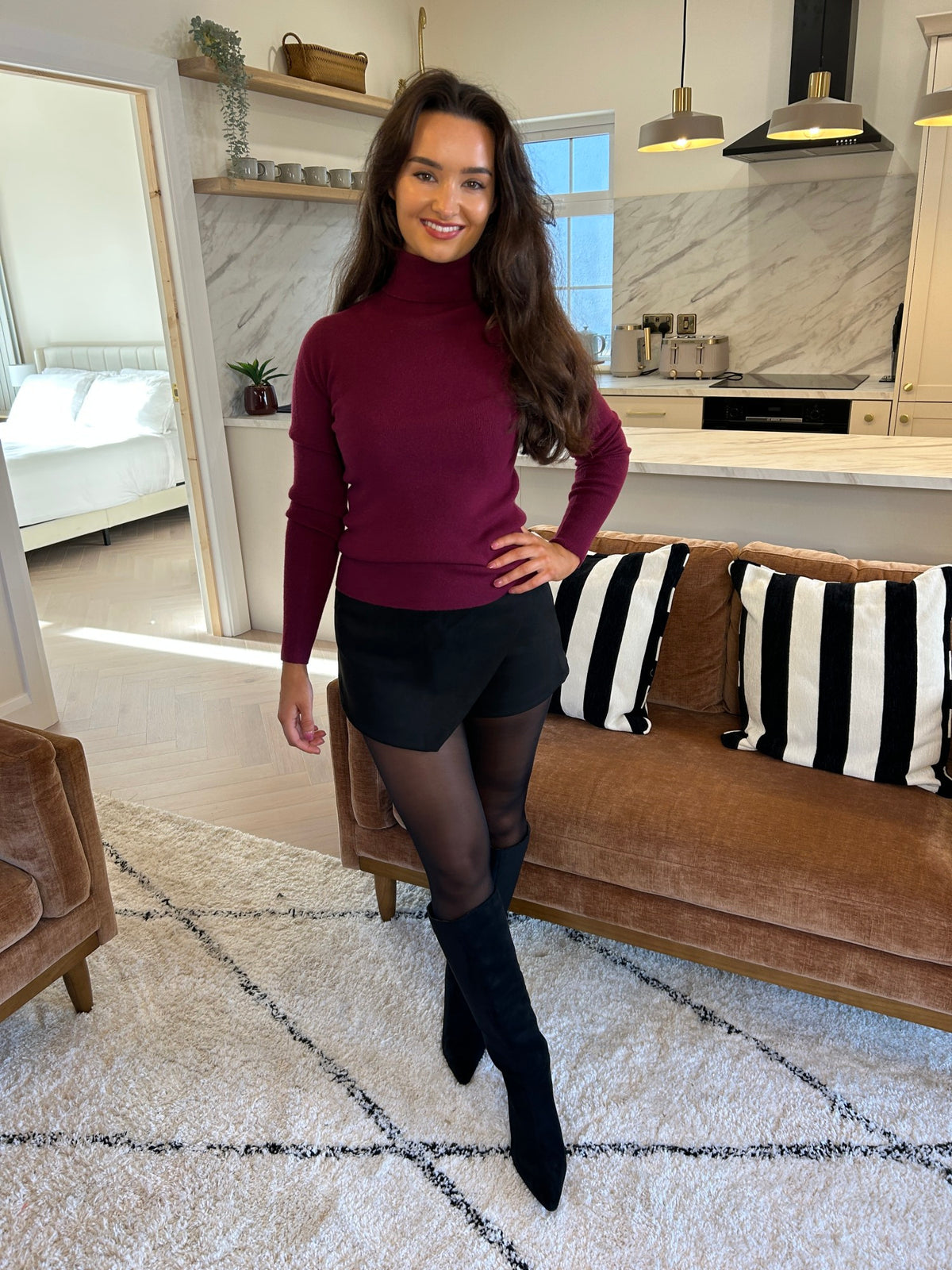 Pearl Black Skort