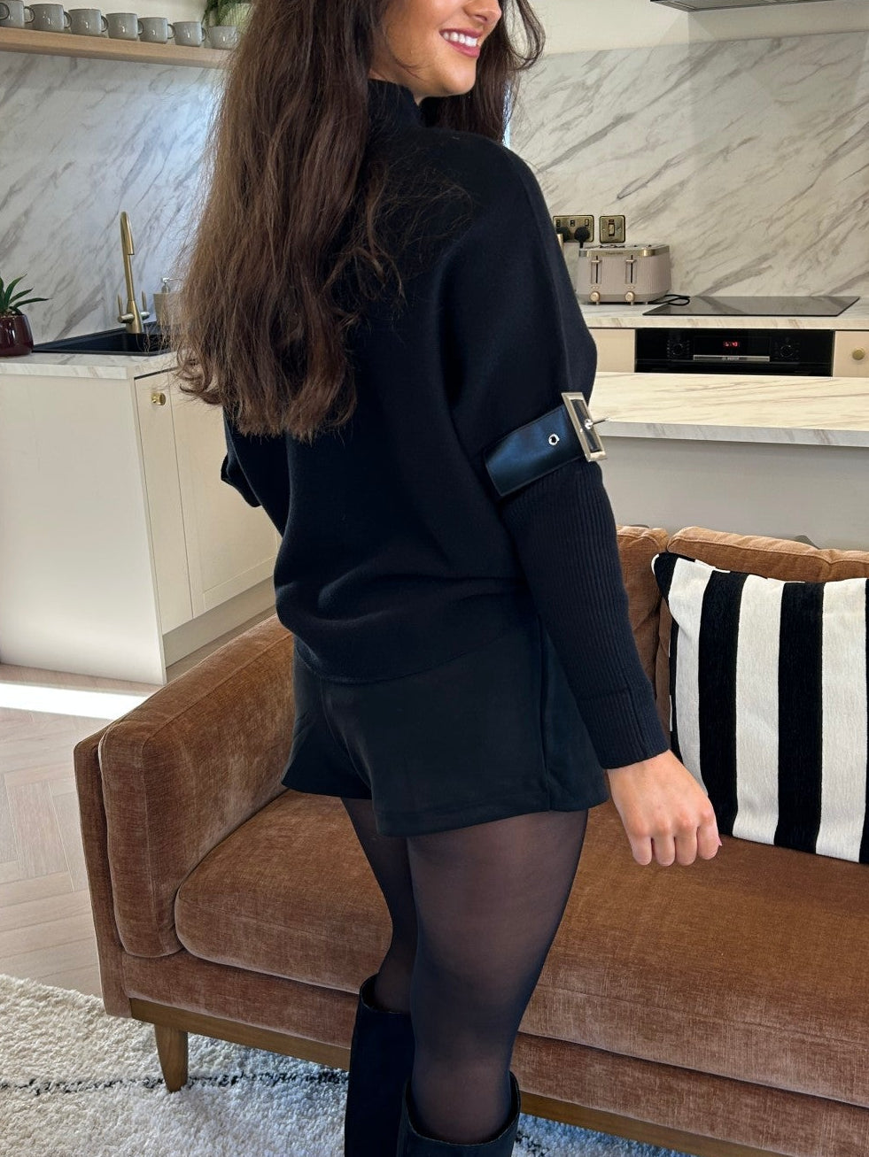 Pearl Black Skort