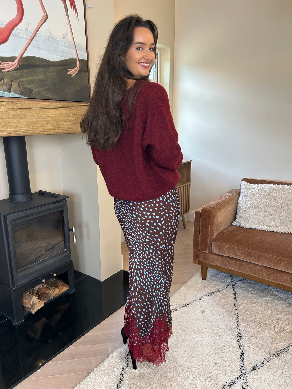 Freya Cardigan Burgundy - Image 8