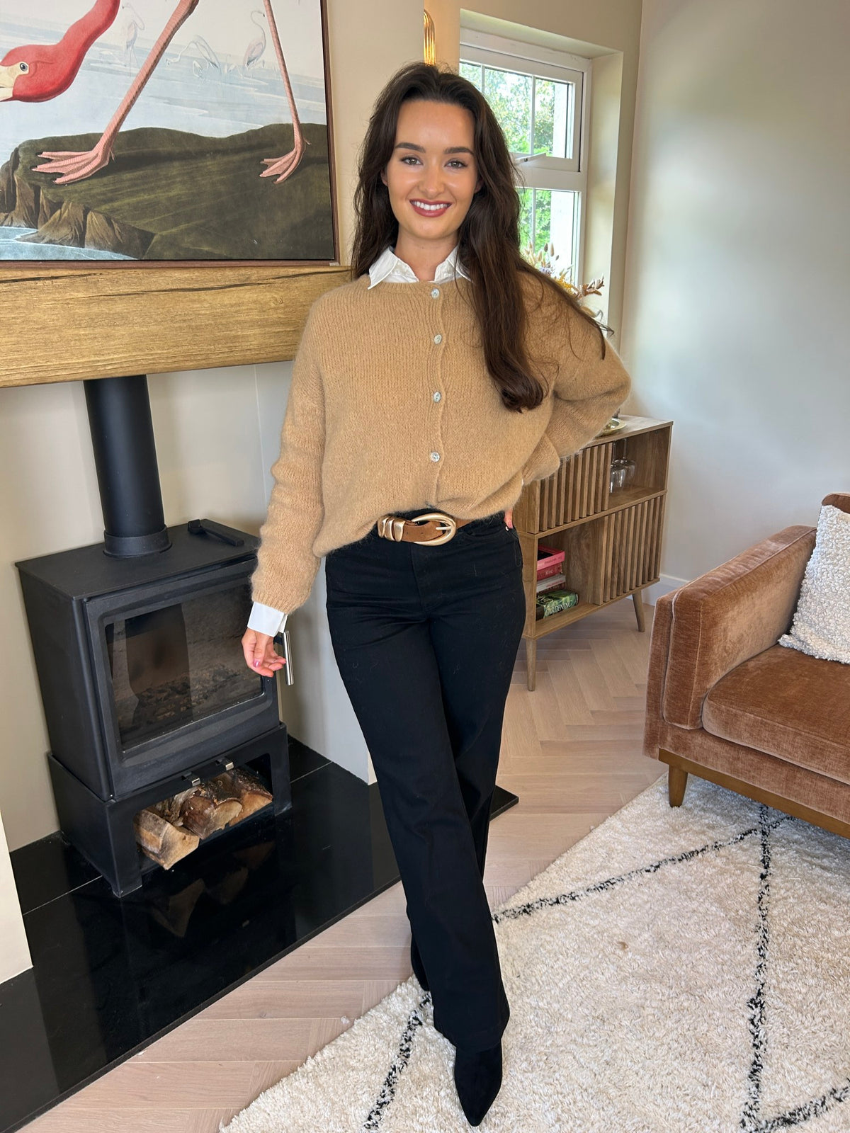 Freya Cardigan Camel - Image unknown