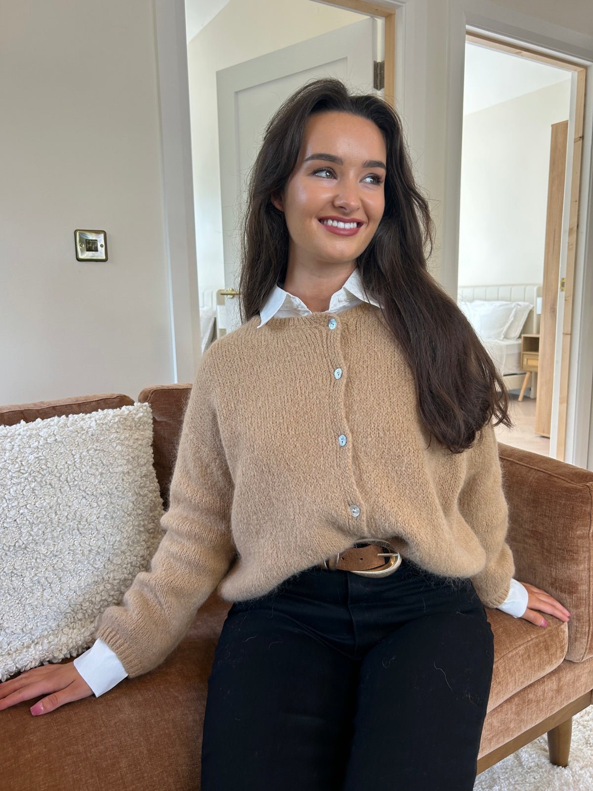 Freya Cardigan Camel - Image unknown