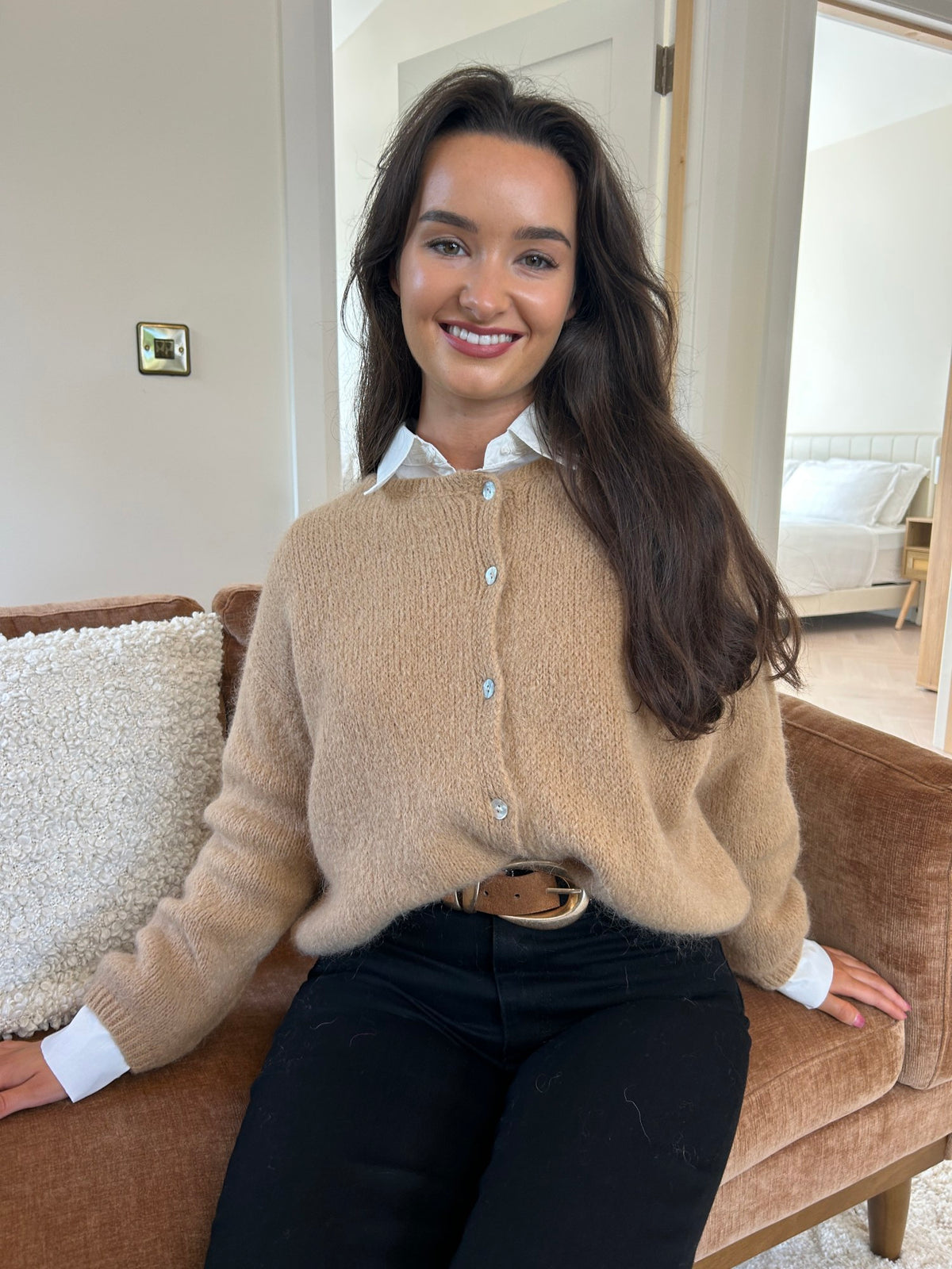 Freya Cardigan Camel - Image unknown