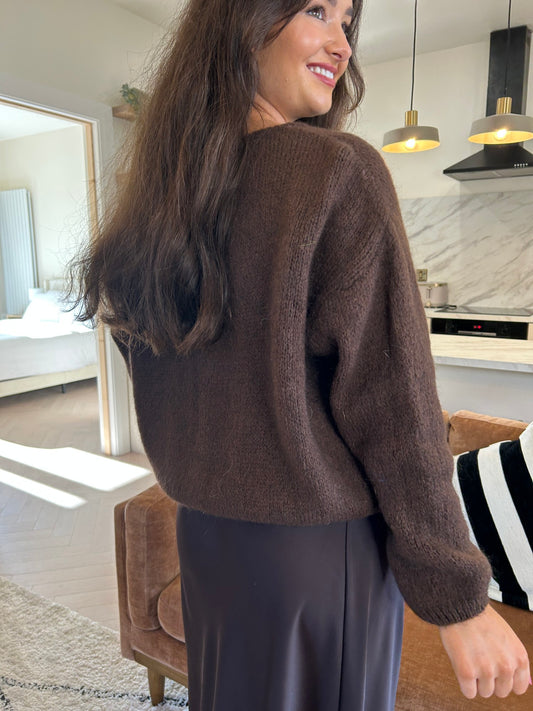 Freya Cardigan Chocolate