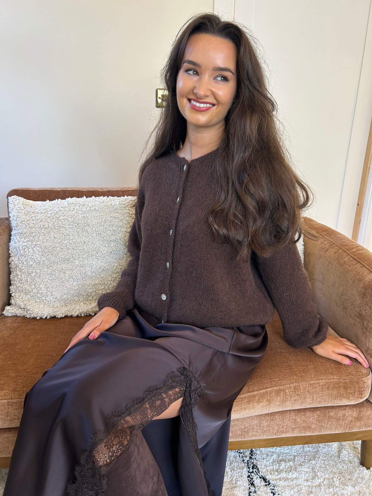 Freya Cardigan Chocolate
