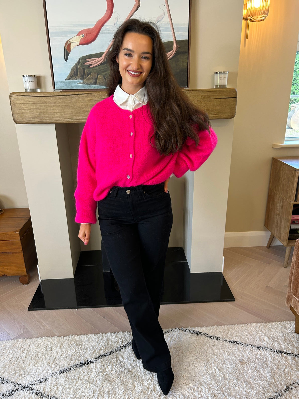 Freya Cardigan  Fuchsia - Image 5