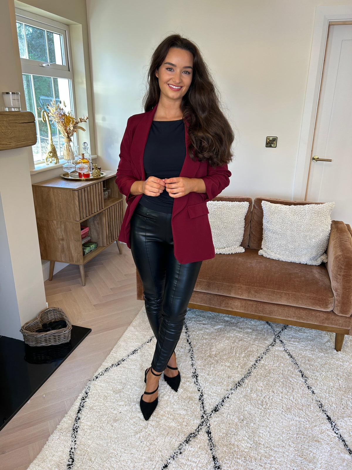 Thea Blazer Burgundy